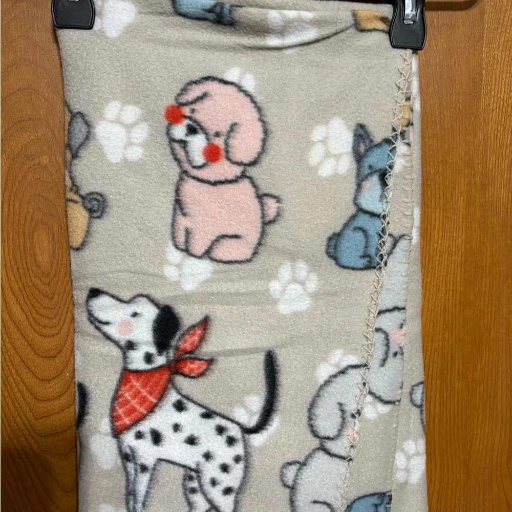 Cozy Dog Patterned Fleece Blanket